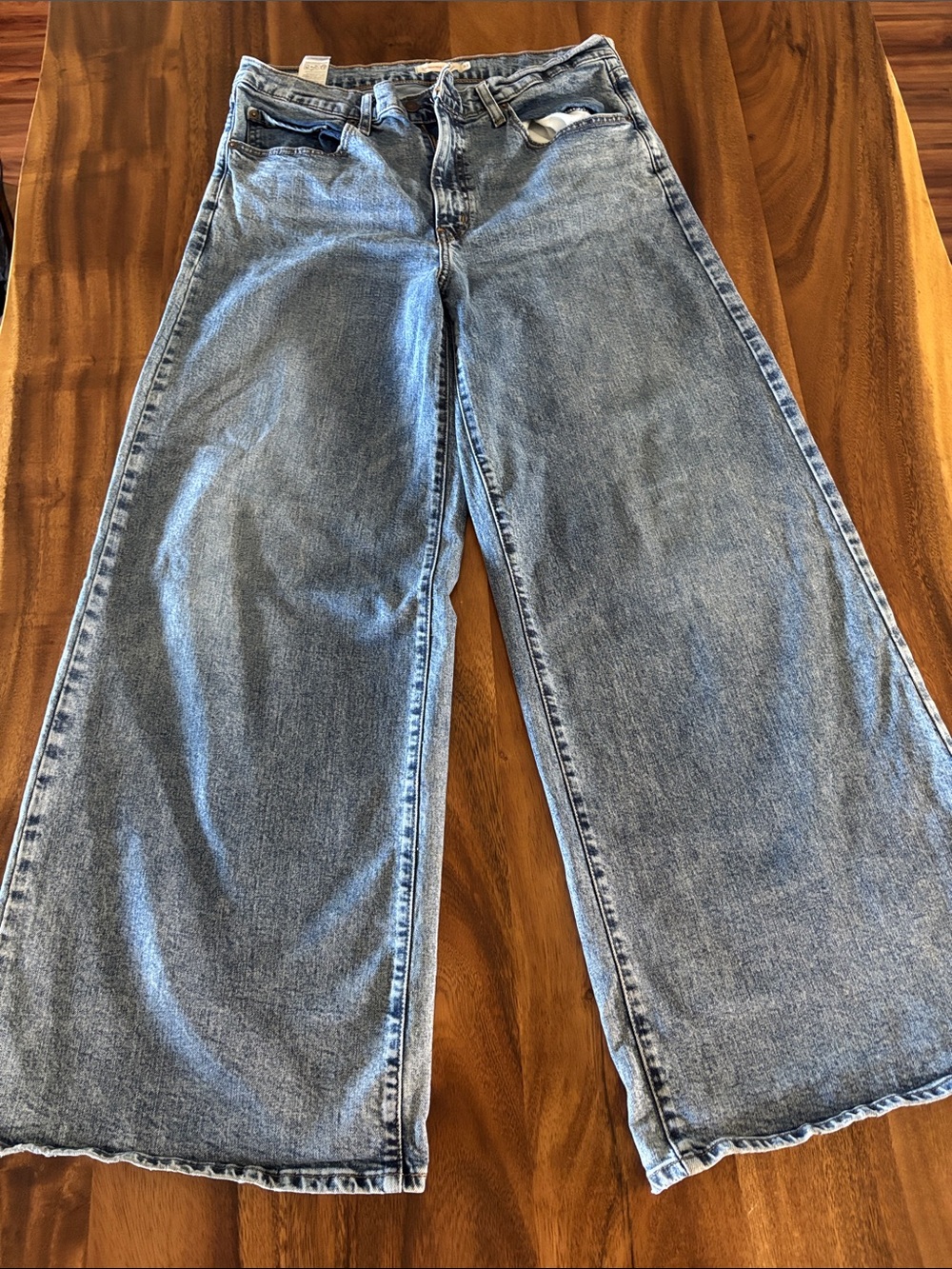 Levi's Light Blue Wide-Leg High-Rise Jeans